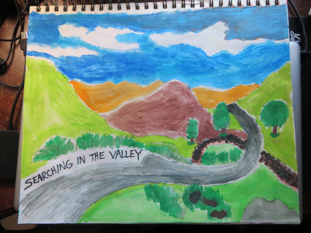 Painting of Cumbria Valley, England