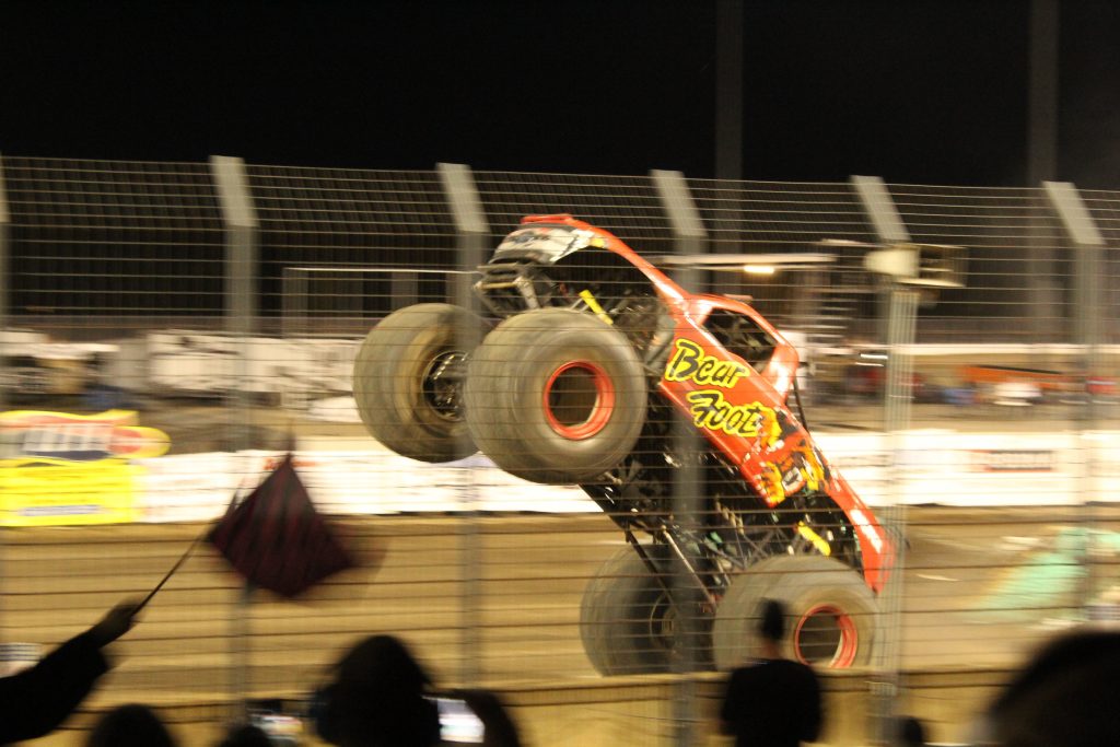 Bear Foot Monster Truck in action at Monster Truck show